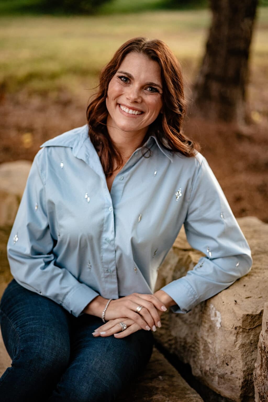 Lindsey Zimmerman seated outdoors